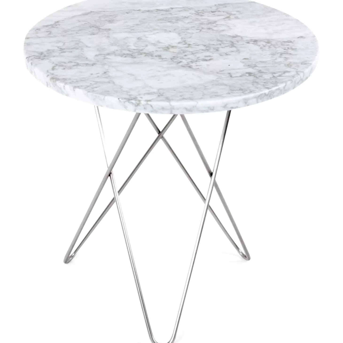 OX Denmarq Soffbord<Tall Mini O Table Sidobord O50 Cm, Stalunderrede/Marmor